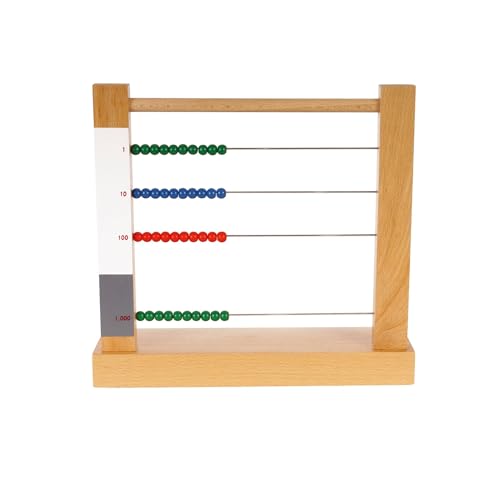 TimeTEX - Kleiner Rechenrahmen "Montessori Premium" | Mathematisches Lerninstrument für Rechnen im 100.000 Bereich | Maße: ca. 24x22x7,5 cm von TimeTEX