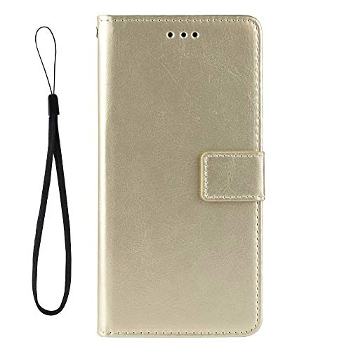 TingYR Hülle für Asus ROG Phone 3 ZS661KS Schutzhülle, Handyhüllen Flip Hülle Wallet Stylish mit Standfunktion und Magnetisch PU Tasche Schutzhülle.(Gold) von TingYR