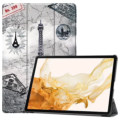 TingYR Hülle für Samsung Galaxy Tab S8 Ultra Tablethülle, WLeder, Klappständer, All-Inclusive-Schutz, Schutzhülle für Samsung Galaxy Tab S8 Ultra.(CH-01) von TingYR