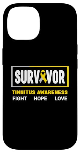 Hülle für iPhone 14 Tinnitus Survivor Shirt - Unterstützung des Tinnitus Bewusstsein von Tinnitus Awareness Apparel.