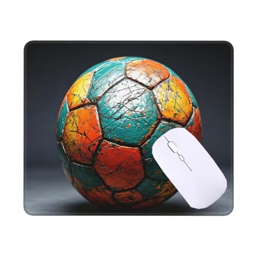 Mauspad Klein 900 X 600 mm Mousepad, Bunter Fußball Mauspad, VerschleißFeste NäHte, rutschfeste Gummibasis Gaming Mauspad, Wassxerdicht Schreibtischunterlage für Pc,Laptop,Home, Office Geschenk T-816 von Tinnoon