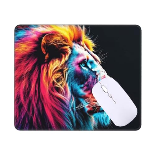 Mauspad Klein 900 X 600 mm Mousepad, Bunter Löwe Mauspad, VerschleißFeste NäHte, rutschfeste Gummibasis Gaming Mauspad, Wassxerdicht Schreibtischunterlage für Pc,Laptop,Home, Office Geschenk T-504 von Tinnoon