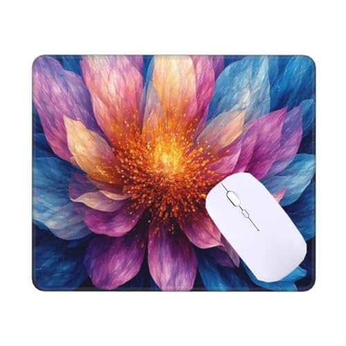 Mauspad Klein 900 X 600 mm Mousepad, Bunter Lotus Mauspad, VerschleißFeste NäHte, rutschfeste Gummibasis Gaming Mauspad, Wassxerdicht Schreibtischunterlage für Pc,Laptop,Home, Office Geschenk T-288 von Tinnoon