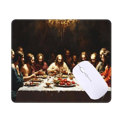 Mauspad Klein 900 X 600 mm Mousepad, Letztes Abendmahl Mauspad, VerschleißFeste NäHte, rutschfeste Gummibasis Gaming Mauspad, Wassxerdicht Schreibtischunterlage für Pc,Laptop,Home, Office T-11988 von Tinnoon