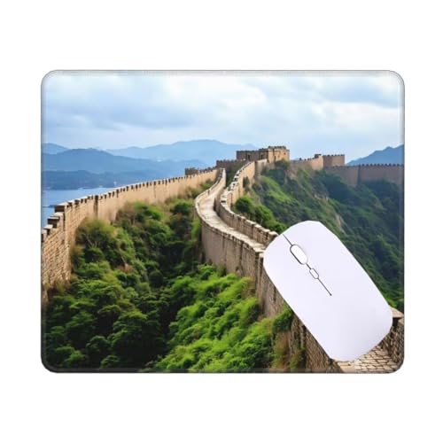 Mauspad Klein Chinesische Mauer Mousepad, Schreibtischunterlage Kinder, Gaming Mauspad 90 X 60 cm Rutschfest und Wasserdicht VernäHte Kanten Mouse Pad, Verbessert Geschwindigkeit und PräZision T-11760 von Tinnoon