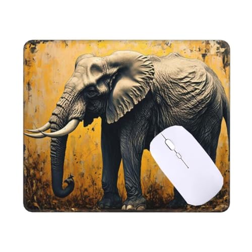 Mauspad Klein Elefanten Mousepad, Schreibtischunterlage Kinder, Gaming Mauspad 90 X 60 cm rutschfest und Wasserdicht VernäHte Kanten Mouse Pad, Verbessert Geschwindigkeit und PräZision T-2076 von Tinnoon