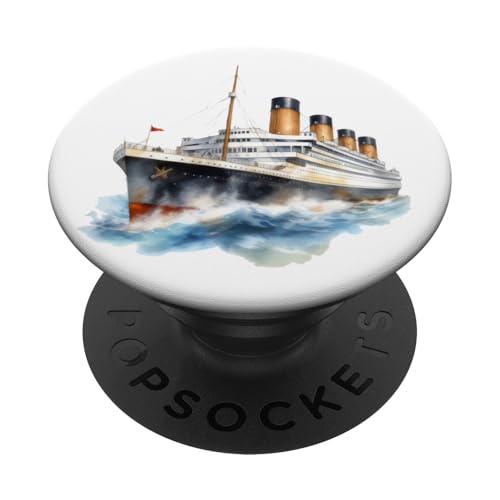 Titanic Design Titanic Expert Mädchen Junge Titanic Jungen Mädchen PopSockets Klebender PopGrip von Titanic Designs by Fasaza