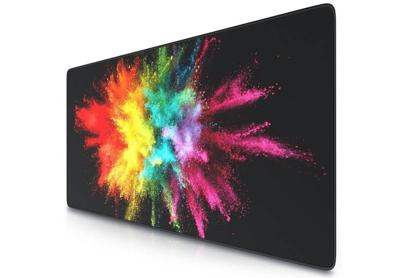 Titanwolf Gaming Mauspad XXL Speed Mousepad 900 x 400 x 3 mm, große Tischunterlage, rutschfest, abwaschbar, Geschwindigkeit & Präzision, Color Explosion von Titanwolf