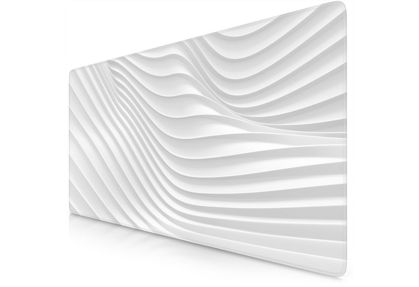 Titanwolf Gaming Mauspad XXL Speed Mousepad 900 x 400 x 3 mm, Schreibtischauflage, abwaschbar, rutschfeste Rückseite, Geschwindigkeit & Präzision, White Wave von Titanwolf