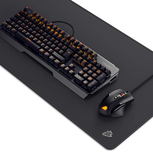 Titanwolf Gaming Set - mechanische Tastatur ALUMAR MMO 10800dpi Gaming Maus Specialist XXL Mauspad Symbol - Mechanical Keyboard - Anti-Ghosting - LED Backlight - 19 Lichtmodi - Makro-Modus von Titanwolf