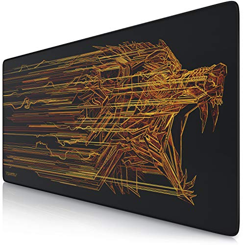 Titanwolf XXL Speed Gaming Mauspad - 900x400 x 4mm - XXL Mousepad - Tischunterlage Motiv - verbessert Präzision und Geschwindigkeit - Stabiler Halt auf glatten Oberflächen von Titanwolf