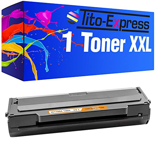 Tito-Express 1 Toner XXL inkl. Chip kompatibel mit HP 106A W1106A für Laser 107w 107r 107a MFP 135wg 135ag 135r 135w 135a 137fnw 137fwg 138fnw 138fw 138p 138pn 138PNW (schwarz, 1er-Pack) von Tito-Express