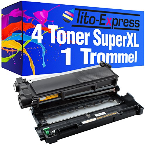 Tito-Express PlatinumSerie 1 Trommel & 4 Toner Super-XL kompatibel mit Brother DR-2300 & TN-2320 | Geeignet für DCP-L2500D L2520DW L2540DN L2560CDN L2560CDW L2560DN L2560DW L2700DW von Tito-Express