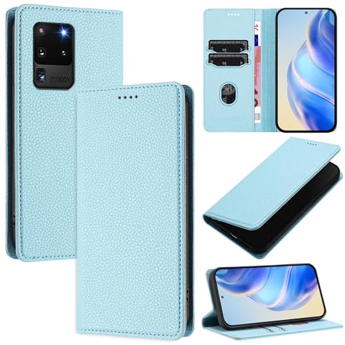 Nadoli Handyhülle für Samsung Galaxy S20 Ultra,Premium Leder Klappbar Flip Case Magnet Kartenfach Standfunktion Brieftasche Schutzhülle von Tivenfezk