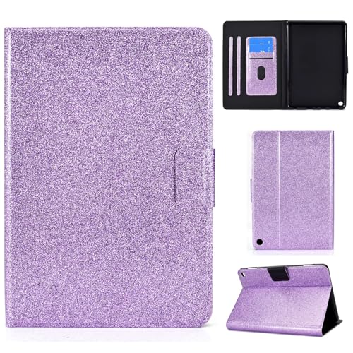 Nadoli PU Leder Glitzer Hülle für Kindle Fire HD 8 [8"] 12th/10th Gen 2024/2022,Full Body Brieftasche Slim Schutzhülle Magnetisch Flip Ständer Schale Smart Auto Schlaf/Wachen von Tivenfezk