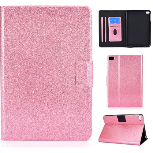 Nadoli PU Leder Glitzer Hülle für iPad Mini 7 [8.3"] A17 Pro 2024,Full Body Brieftasche Slim Schutzhülle Magnetisch Flip Ständer Schale Smart Auto Schlaf/Wachen von Tivenfezk