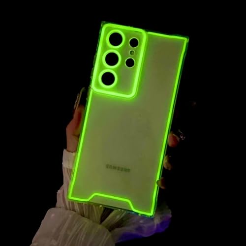 Tivenfezk Nadoli Leuchtend Hülle für Samsung Galaxy S24 Plus,Fluoreszierend Licht im Dunkeln Weich Silikon Transparent Handyhülle Schutzhülle Klar Cover von Tivenfezk