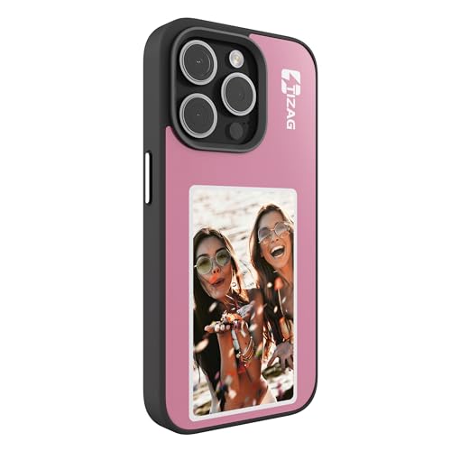 Tizag Personalisierbare Canvas-Handyhülle für iPhone 15 Pro, NFC-fähig, umweltfreundlich, stoßfest, schlankes Design (Bravo Pink) von Tizag