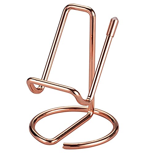 Tlily Business Visitenkarten Halter für Schreibtisch, Metall Business Visitenkarten StäNder, BüRo Desktop Namen Karten Halter (Rose Gold) von Tlily