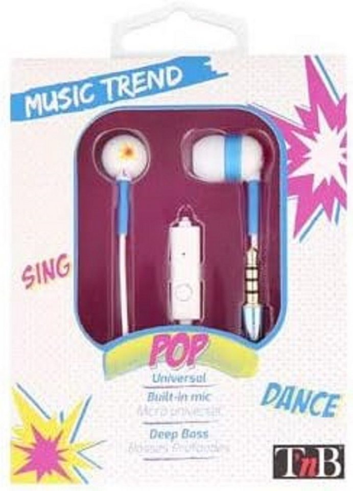 TnB T’nB ESPOP Music Trend Pop In-Ear Kopfhörer weiß/blau In-Ear-Kopfhörer von TnB