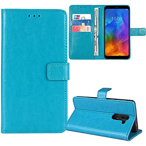 Tnviud Premium Retro Flip Leder Tasche Schütz Hülle Handy Telefon TPU Silikon Case Für ZTE Blade V50 smart Abdeckung Wallet Cover Etui Holder (Blau) von Tnviud