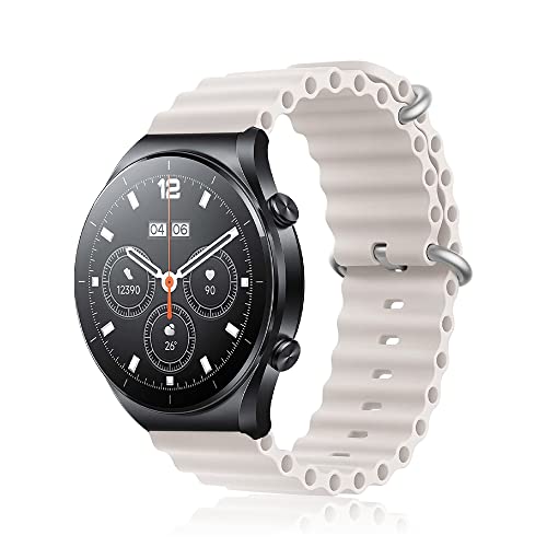 ToVioc 22mm Armband Kompatibel mit Xiaomi Redmi Watch 5 Active/Xiaomi Redmi Watch 5 Lite/Xiaomi Watch S4 Sport, Ocean Silikon Atmungsaktiv Ersatzarmband für Xiaomi Watch 2 / Watch S3 - Sternfarbe von ToVioc