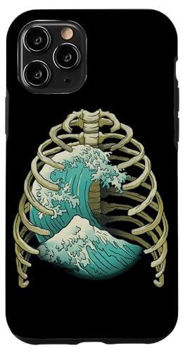 Hülle für iPhone 11 Pro Rib Cage The Great Wave Off Kanagawa klassische japanische Kunst von Tobe Fonseca