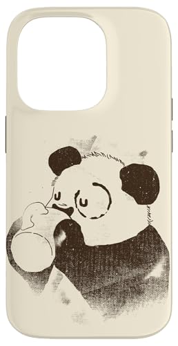 Hülle für iPhone 14 Pro Panda No More Eye Circles Lustiges schwarzes Kaffeetrinken von Tobe Fonseca