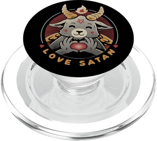 Love Satan Lustiger Dämon Okkulte Satanische Ziege Niedlich Baphomet PopSockets PopGrip für MagSafe von Tobe Fonseca