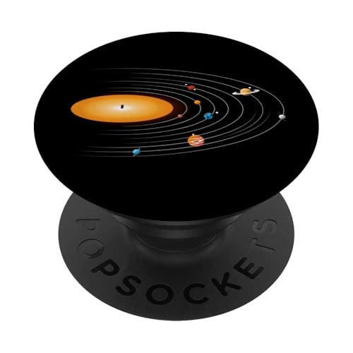 Old School Sonnensystem Space Planets Vinyl Schallplatte Musik PopSockets Klebender PopGrip von Tobe Fonseca