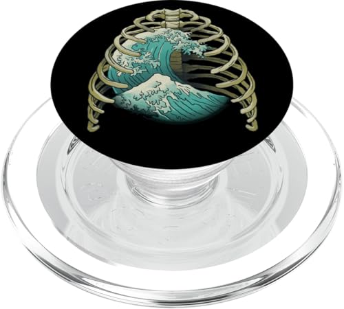 Rib Cage The Great Wave Off Kanagawa klassische japanische Kunst PopSockets PopGrip für MagSafe von Tobe Fonseca