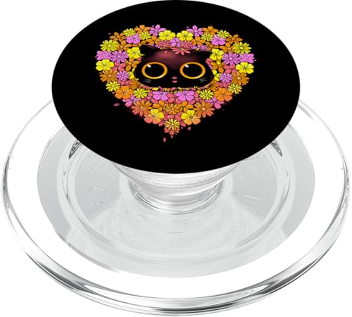 Sommerblumen Frühling Katze Pflanzenliebhaber Garten Botanisch PopSockets PopGrip für MagSafe von Tobe Fonseca