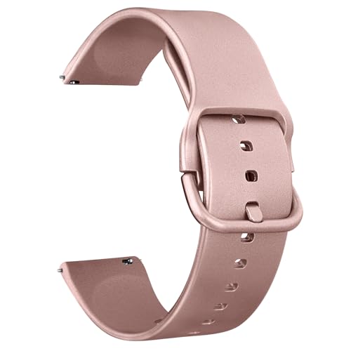 Tobfit Ersatz Uhrenarmbänder Silikon 22mm,Uhrenarmband mit Schnellverschluss Ersatzbänder Watch Straps,Uhren Zubehör Uhrenarmbänder Watch Band für Damen Herren(22mm,Roségold) von Tobfit