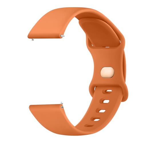 Tobfit Garmin Armband 20mm für Garmin Venu/Venu 2 Plus/Venu Sq/Venu Sq 2 Music Damen Herren,Silikon Ersatzarmbänder für Garmin Venu Sq 2(Orange) von Tobfit