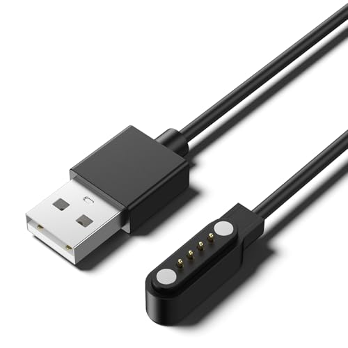 Tobfit ladekabel Ladegerät für 4 Polig Pitch 7,62mm Smartwatch,USB Magnetisches Charging Cable 4 Pins Pitch 7,62mm Zubehör Ladekabel(4pins) von Tobfit