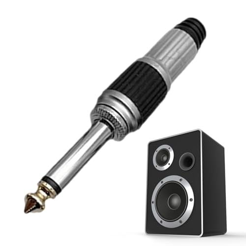 TocaFeank Audio-Klinkenadapter, Studio-Kopfhörer-Klinkenadapter - 6,35-mm-Mono-Audio-Verstärker-Adapterstecker - Mischpult-Kabeladapter für Kopfhörerkabel 6,5 große zweiadrige Schnittstelle von TocaFeank