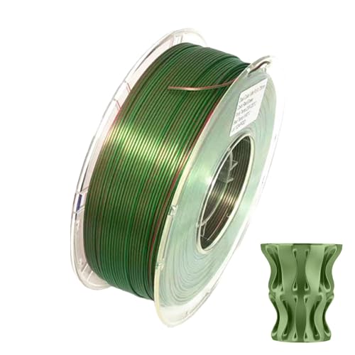 TocaFeank Seiden-3D-Drucker-Filament,Seiden-Filament, 1,75 mm Spulenfilament, Mehrfarbiges Filament mit schnellem Farbwechsel, 1,75 mm Spulenfilament von TocaFeank