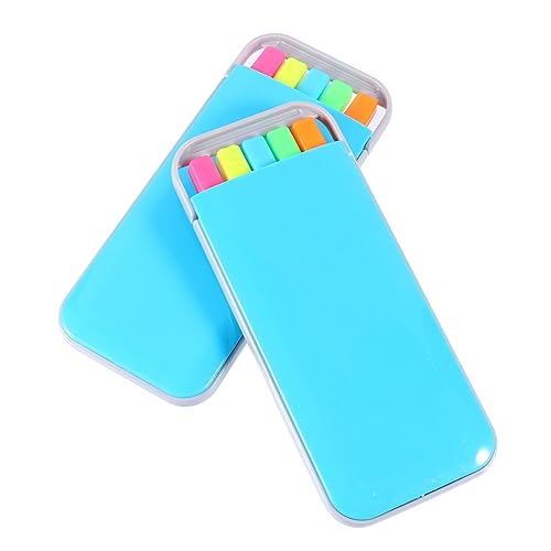 Tofficu 1 Satz Textmarker Markerstift Textmarker Markierungsstifte Stift Machen Fluoreszierender Markierungsstift Fluoreszierender Stift Schreibwaren Stift Plastik Blue 2 Sätze von Tofficu