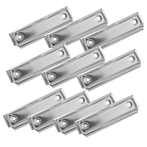 Tofficu 10 Stück Schreibblockhalter Clip Klammer fürs Büro kleine Klemmbretter papierklammer dokumentenmappe Klemmbrettklammern mit Nieten Schulzeitungsklammern Aluminiumlegierung Silver Tofficu 10 Stück Schreibblockhalter Clip Klammer fürs Büro kleine Klemmbretter papierklammer dokumentenmappe Klemmbrettklammern mit Nieten Schulzeitungsklammern Aluminiumlegierung Silver von Tofficu