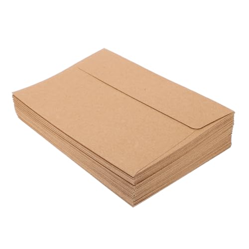 Tofficu 100St Umschlag selbstklebende Geschäftsumschläge Mini-Grußkartenumschläge Pergamentumschläge Kraftpapier Umschläge briefumschläge Hochzeitsumschläge Einladungsumschläge Coffee von Tofficu