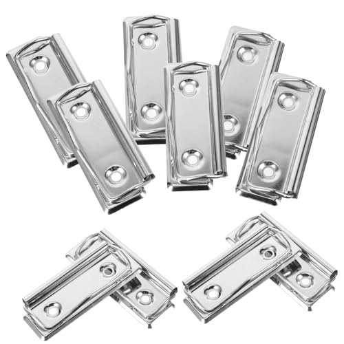 Tofficu 10St memo clip halter mehrzweckhalter Büroklammern metallständer Menübefestigungsclips Schreibtafelklemmen multifunktionale Klemmbrett-Clips Dokumentenklammern aus Metall Silver von Tofficu