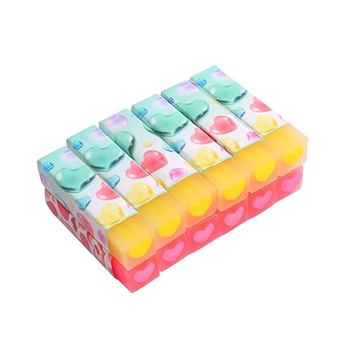 Tofficu 12St Liebe Radiergummi erasers for radiergummi valentinsgeschenke süße radiergummis sevgiliye hediye Mini Schreibwaren Schreibversorgung Studentenwürfel Radiergummi von Tofficu