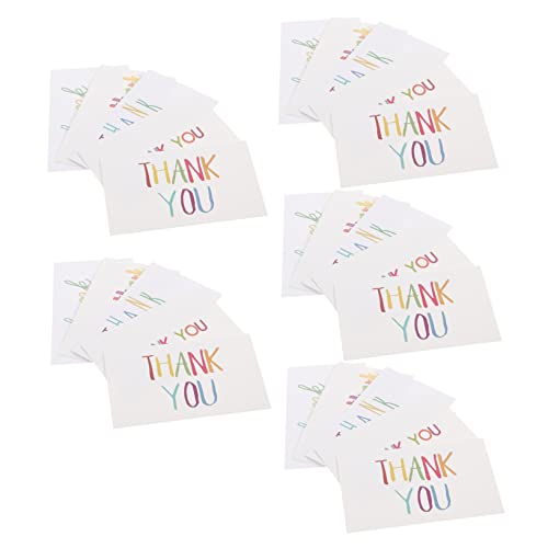 Tofficu 150 Stück Danke Karte Zarte Postkarte Glückwunsch Karte Danke Grußpostkarte -dankeschön-karten Diy-nachrichtenkarten Karton Leere Karten Rosa Bejahung Weiß Beschichtetes Papier von Tofficu