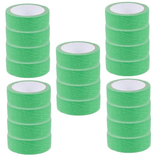 Tofficu 20 Rollen Abdeckband aufkleberpapier seidenband duct tape bunt tapet Nadelstreifenband Klebeband zum Lackieren weiße Sprühfarbe Malerband Beschriftungsbänder Kunstfarbband Green von Tofficu