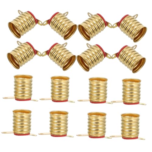 Tofficu 20 Stück E10-Lampenfassung Experiment klein Mini-LED-Lampenfassung Ersatz E10 LED-Lampe Buchse Mini-Glühbirne und Fassung Beleuchtungszubehör selber machen Golden Tofficu 20 Stück E10-Lampenfassung Experiment klein Mini-LED-Lampenfassung Ersatz E10 LED-Lampe Buchse Mini-Glühbirne und Fassung Beleuchtungszubehör selber machen Golden von Tofficu