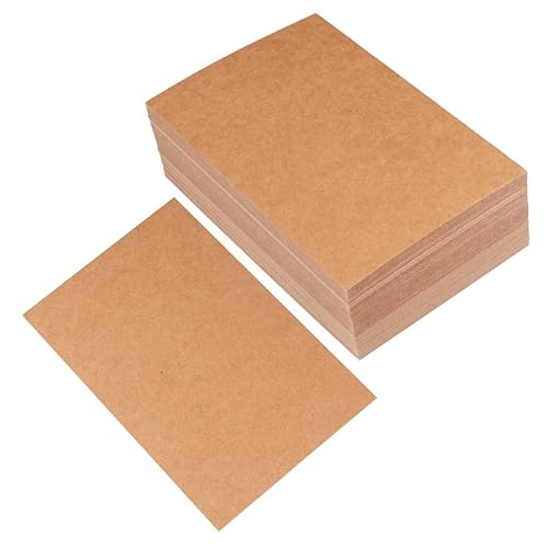 Tofficu 200St leere postkarte DIY-Nachrichtenkarten Postkarten für Kinder leere dankeskarten braunes Briefpapier schreibwaren letter paper Grußkarte leer Kraftpapier-Karton Light Brown von Tofficu