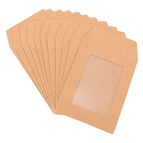 Tofficu 25St transparentes Kraftpapier Umschläge für Grußkarten Briefmarken Aufbewahrungspakete Fotoumschläge briefumschläge geldumschläge Briefumschlag Einladungsumschlag Tasche Khaki von Tofficu