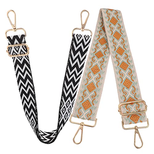 Tofficu 2Stücke Breiter Schultergurt für Taschen Verstellbare DIY Umhängetasche Riemen aus Taschenaccessoire mit Goldkarabiner Tofficu 2Stücke Breiter Schultergurt für Taschen Verstellbare DIY Umhängetasche Riemen aus Taschenaccessoire mit Goldkarabiner von Tofficu
