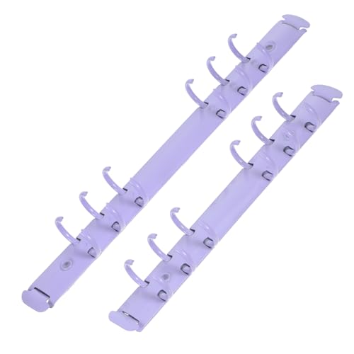 Tofficu 2st Große Taschenclips Bindeklammern Heftklammer Binderclip Federmäppchen Binderückeneinlagen Trapper Keeper Binder Weißer Ordner Flexibles Bindemittel Violett Aluminiumlegierung von Tofficu