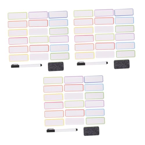 Tofficu 3 Sätze Magnetisches Etikett Namensetiketten Whiteboard-klebeband Magnete Für Klassenzimmer Magnetische Aufkleber Schließfach-namensschilder Beschichtetes Papier 60 Stück * 3 von Tofficu